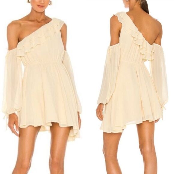 Michael Costello x Revolve Everett Mini Yellow Dress Size M - Picture 1 of 10